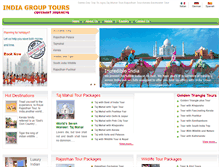 Tablet Screenshot of indiagrouptours.com